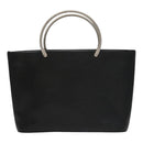 CHANEL Hand Bag Caviar Skin Black Silver CC Auth 110813-13