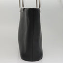 CHANEL Hand Bag Caviar Skin Black Silver CC Auth 110813-3