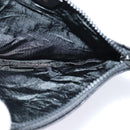 CELINE Chain Shoulder Bag Leather Black Gold Auth 110823-27