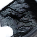 CELINE Chain Shoulder Bag Leather Black Gold Auth 110823-28