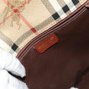 Burberrys Nova Check Shoulder Bag PVC Beige Brown gold Auth 110829-15