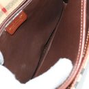 Burberrys Nova Check Shoulder Bag PVC Beige Brown gold Auth 110829-16