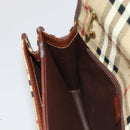 Burberrys Nova Check Shoulder Bag PVC Beige Brown gold Auth 110829-18