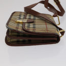 Burberrys Nova Check Shoulder Bag PVC Beige Brown gold Auth 110829-4