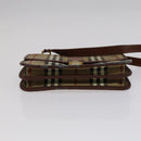 Burberrys Nova Check Shoulder Bag PVC Beige Brown gold Auth 110829-8