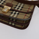 Burberrys Nova Check Shoulder Bag PVC Beige Brown gold Auth 110829-9