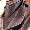 BURBERRY Nova Check Shoulder Bag PVC Beige Brown gold Auth 110832-12