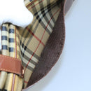 BURBERRY Nova Check Shoulder Bag PVC Beige Brown gold Auth 110832-21