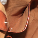 BURBERRY Nova Check Shoulder Bag PVC Suede Beige Brown gold Auth 110833-20