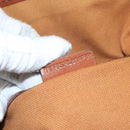 BURBERRY Nova Check Shoulder Bag PVC Suede Beige Brown gold Auth 110833-12