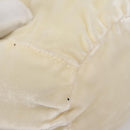 PRADA Accessory Pouch Velor Cream Auth 110839-9