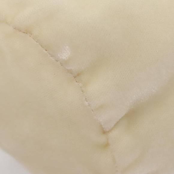 PRADA Accessory Pouch Velor Cream Auth 110839