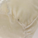 PRADA Accessory Pouch Velor Cream Auth 110839-16