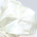 PRADA Accessory Pouch Velor Cream Auth 110839-11