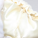 PRADA Accessory Pouch Velor Cream Auth 110839-17