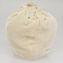 PRADA Accessory Pouch Velor Cream Auth 110839-3