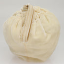 PRADA Accessory Pouch Velor Cream Auth 110839-4