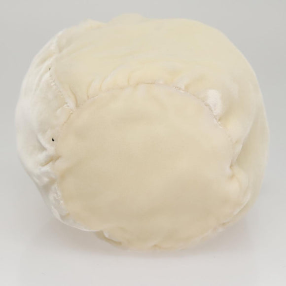 PRADA Accessory Pouch Velor Cream Auth 110839