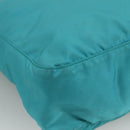 PRADA Shoulder Bag Nylon Turquoise Blue Silver Auth 110840-11