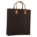 LOUIS VUITTON Monogram Sac Plat Hand Bag M51140 LV Auth 110857-1