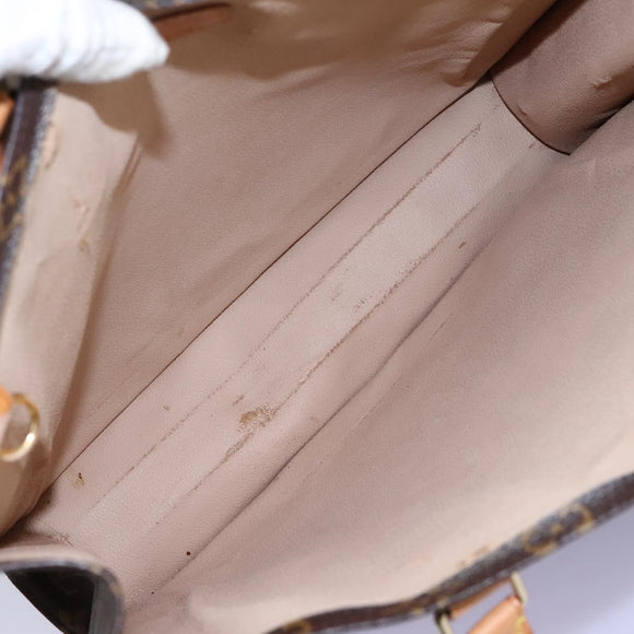 LOUIS VUITTON Monogram Sac Plat Hand Bag M51140 LV Auth 110857