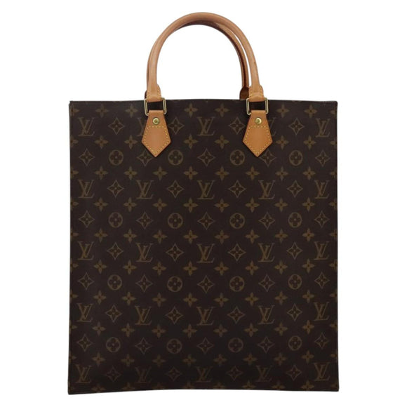 LOUIS VUITTON Monogram Sac Plat Hand Bag M51140 LV Auth 110857