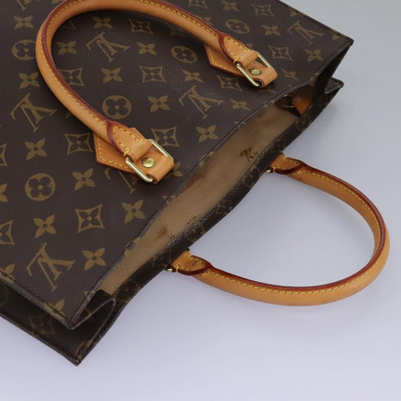 LOUIS VUITTON Monogram Sac Plat Hand Bag M51140 LV Auth 110857