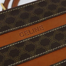 CELINE Macadam Canvas Backpack PVC Leather Brown Auth 110876-14