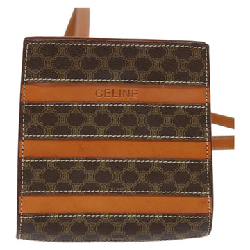 CELINE Macadam Canvas Backpack PVC Leather Brown Auth 110876 - 0