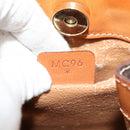 CELINE Macadam Canvas Backpack PVC Leather Brown Auth 110876-20