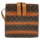 CELINE Macadam Canvas Backpack PVC Leather Brown Auth 110876-3