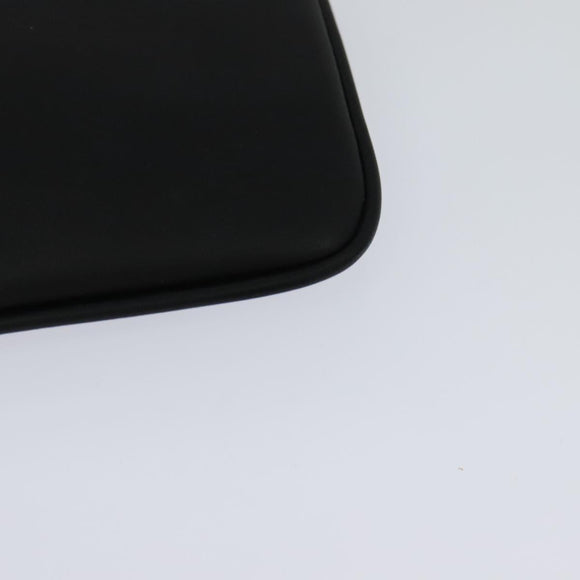 FENDI Triplet Clutch Bag Leather Black Auth 110887V