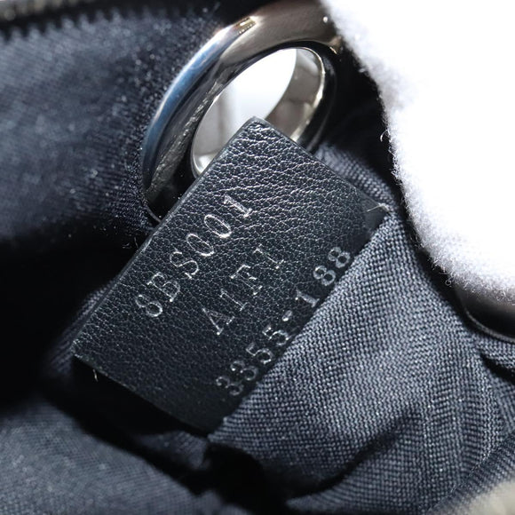 FENDI Triplet Clutch Bag Leather Black Auth 110887V