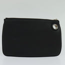 FENDI Triplet Clutch Bag Leather Black Auth 110887V-18