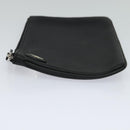 FENDI Triplet Clutch Bag Leather Black Auth 110887V-19