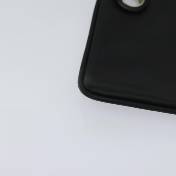 FENDI Triplet Clutch Bag Leather Black Auth 110887V