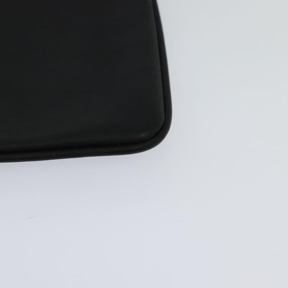 FENDI Triplet Clutch Bag Leather Black Auth 110887V