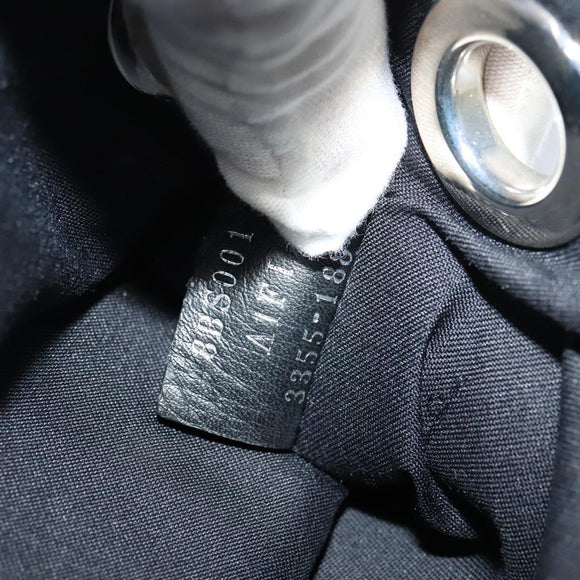 FENDI Triplet Clutch Bag Leather Black Auth 110887V