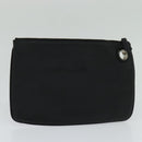 FENDI Triplet Clutch Bag Leather Black Auth 110887V-33