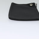 FENDI Triplet Clutch Bag Leather Black Auth 110887V-35