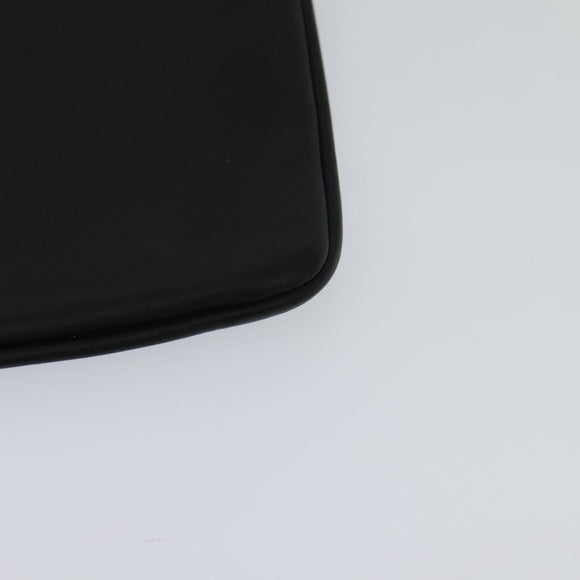 FENDI Triplet Clutch Bag Leather Black Auth 110887V