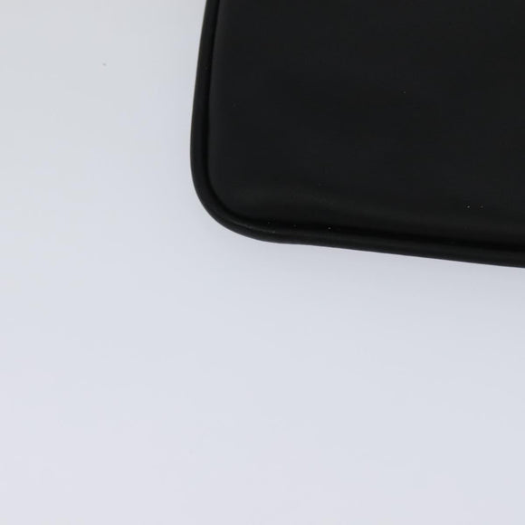 FENDI Triplet Clutch Bag Leather Black Auth 110887V