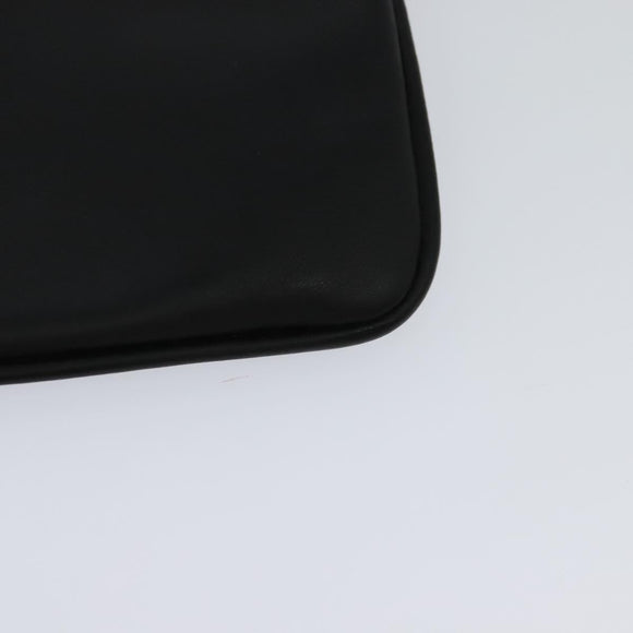 FENDI Triplet Clutch Bag Leather Black Auth 110887V