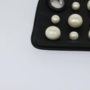 FENDI Triplet Clutch Bag Leather Black Auth 110887V-8