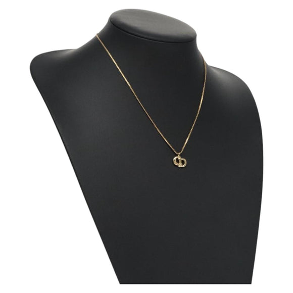Christian Dior Necklace metal Gold Tone Auth 110890