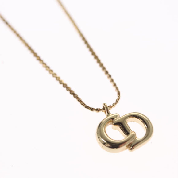 Christian Dior Necklace metal Gold Tone Auth 110890
