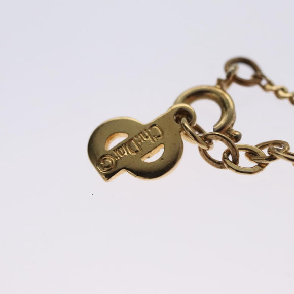 Christian Dior Necklace metal Gold Tone Auth 110890