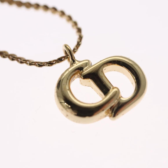 Christian Dior Necklace metal Gold Tone Auth 110890