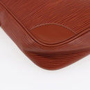 LOUIS VUITTON Epi Danube Shoulder Bag Brown M51694 LV Auth 110914-14