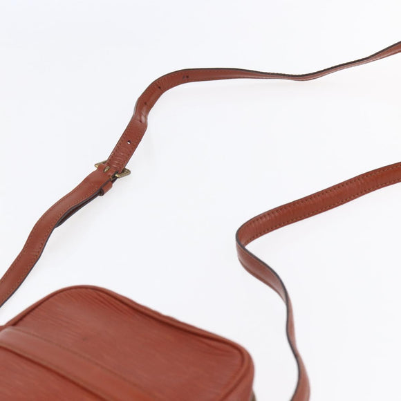 LOUIS VUITTON Epi Danube Shoulder Bag Brown M51694 LV Auth 110914